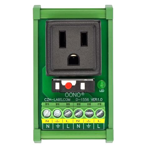 electrical box with din rail|din rail 120v outlet.